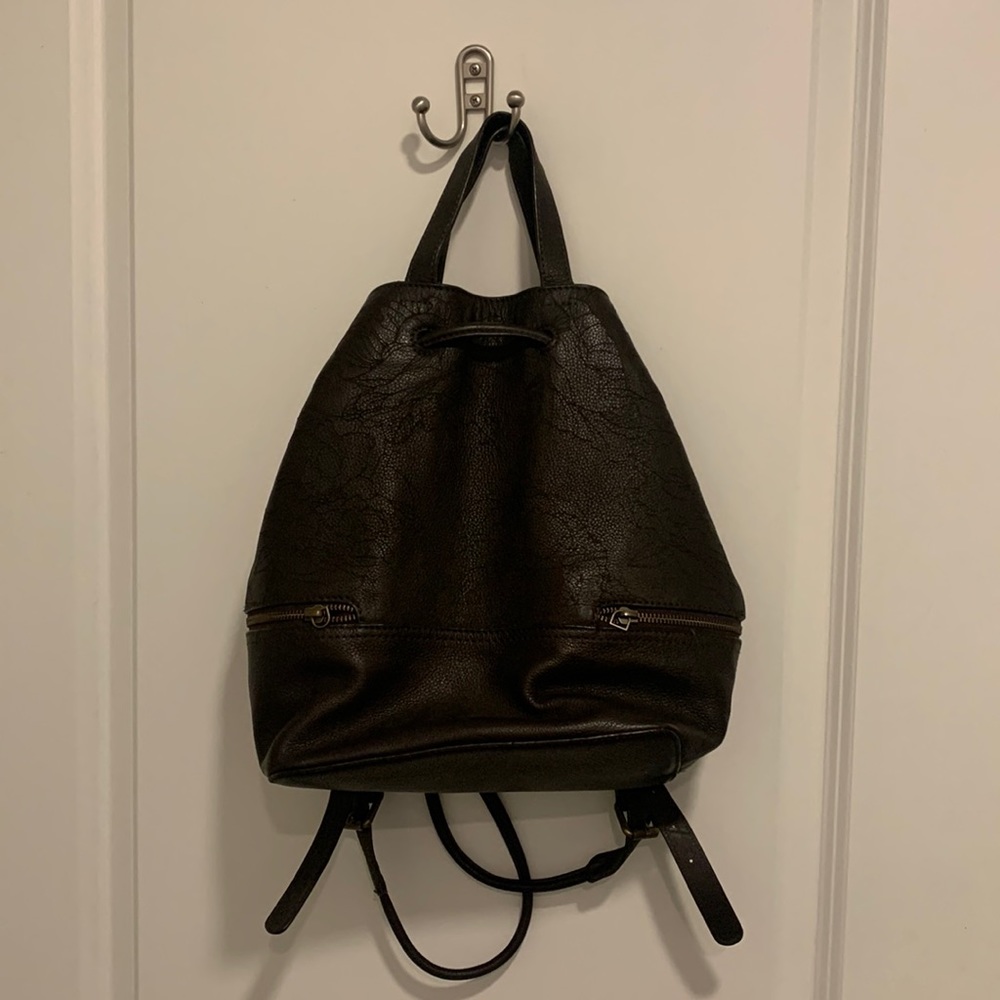 Frye and Co Chocolate Leather Backpack
